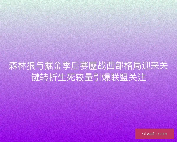 森林狼与掘金季后赛鏖战西部格局迎来关键转折生死较量引爆联盟关注 森林狼与掘金季后赛鏖战西部格局迎来关键转折生死较量引爆联盟关注