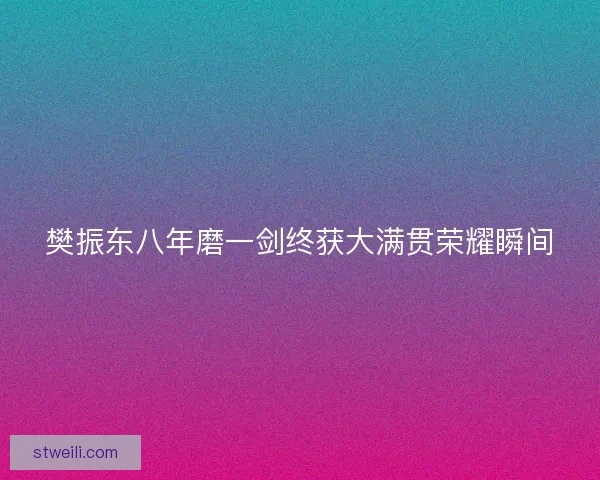 樊振东八年磨一剑终获大满贯荣耀瞬间 樊振东八年磨一剑终获大满贯荣耀瞬间